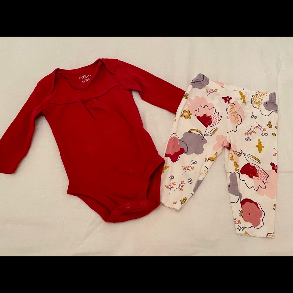 Carter’s matching floral set size 6m